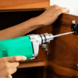 Cupboard lock installation