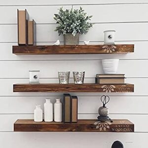 Wooden shelf installation