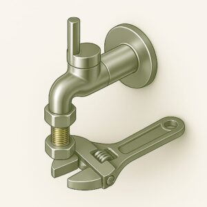 Wall-mounted angle cock with chrome finish and controlled flow — installed for bathrooms and sinks in homes and offices across Panchkula, Mohali, and Chandigarh.