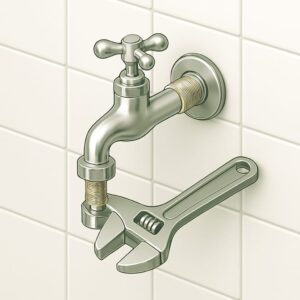 finish bib cock tap installed on tiled wall — ideal for washing areas in homes and office utility spaces across Chandigarh, Mohali, and Panchkula.