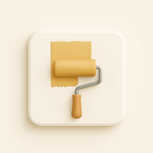 3D icon for best repainting services of walls or ceilings in homes across Chandigarh, Mohali.