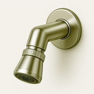 Wall-mounted water nozzle with chrome finish, professionally installed for precise water control — ideal for kitchens or utility spaces in homes and offices across Tricity.