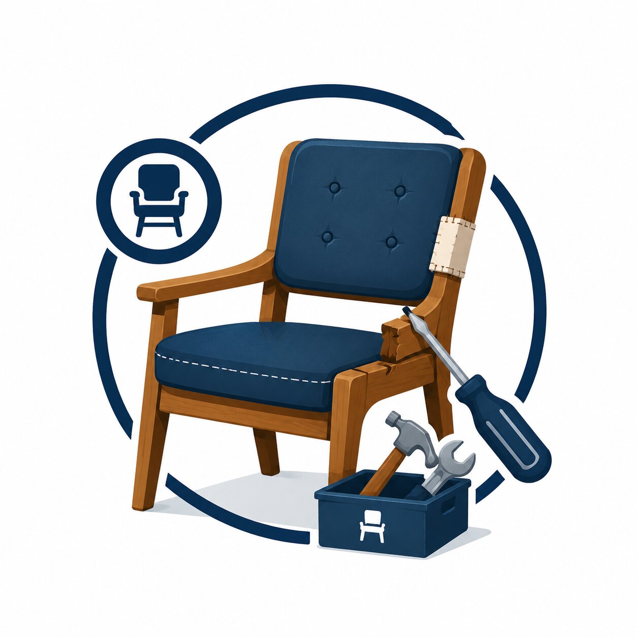 Chair Repair Service Icon