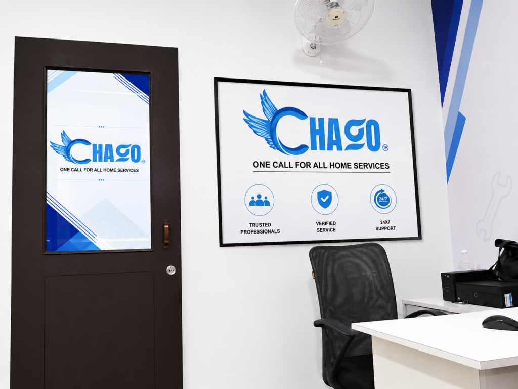 Chago Home Services Office Interior Branding