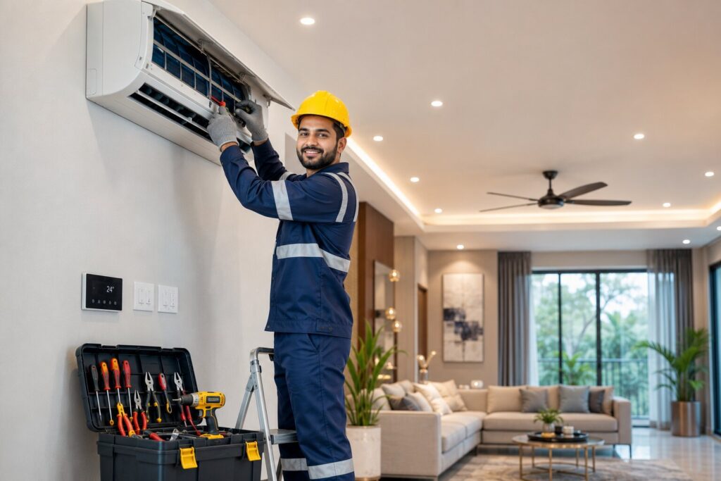 Expert electrical AC technician