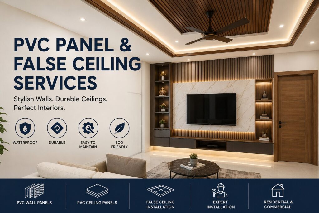 PVC Ceiling Panel Fitting Work