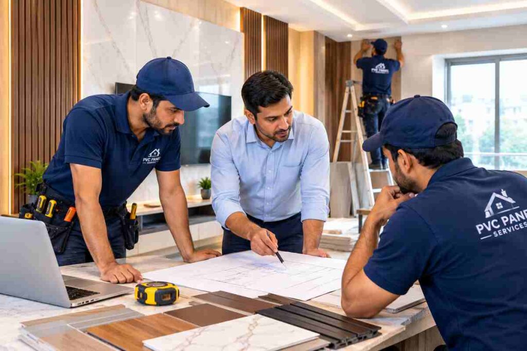 Skilled False Ceiling Installation Workers